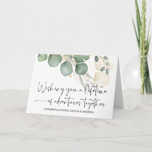 Congratulations Wedding Just Married Bride & Groom Card (Front)