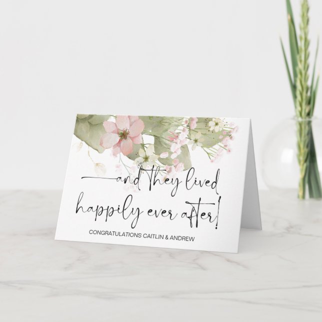 Congratulations Wedding Just Married Bride & Groom Card (Front)