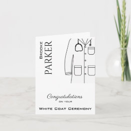 Congratulations  White Coat Ceremony  Doctor Card