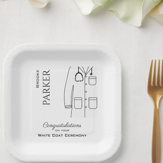 Congratulations White Coat Ceremony Paper Plate (Creator Uploaded)