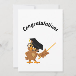 Congratulations wise owl graduation announcement