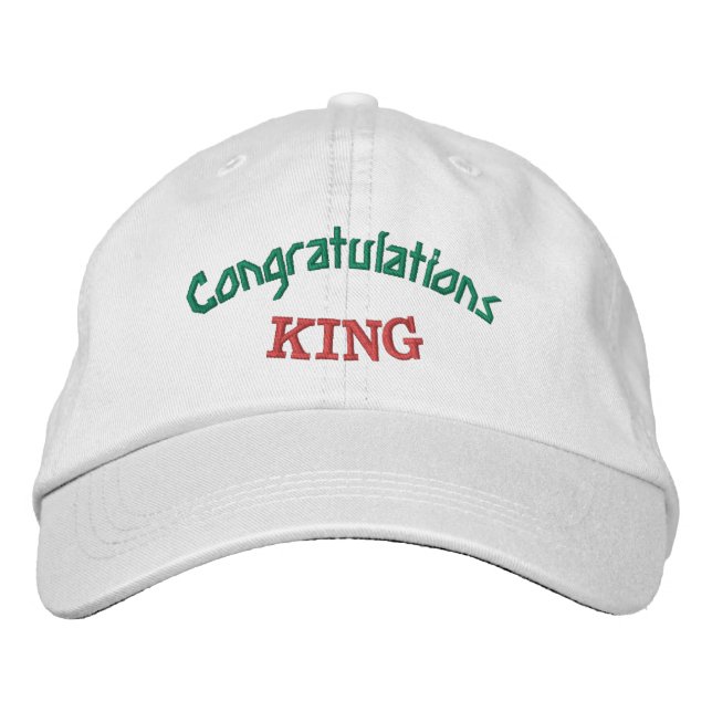 Congratulations wishes Printed KING Custom-Hat Embroidered Hat (Front)