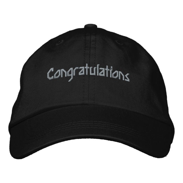 Congratulations Wishing someone Victory Embroidered Hat (Front)