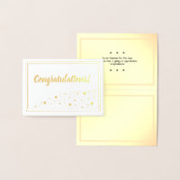 Congratulations With Stars Trail Border Gold