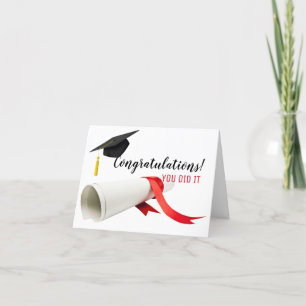 Congratulations-You did it graduation card