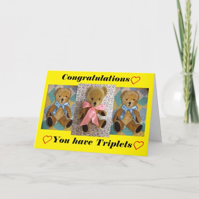 Congratulations you have triplets card (Front)