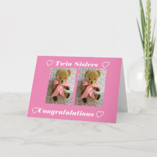 Congratulations you have twin sisters card