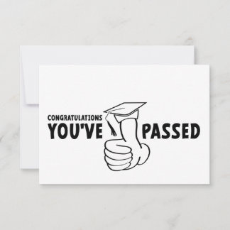 Congratulations, you passed, diploma card