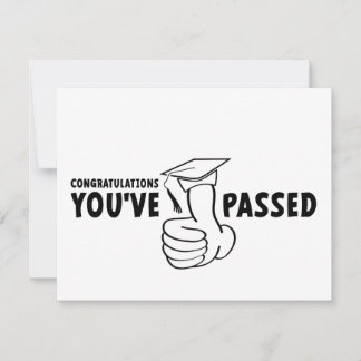 Congratulations, you passed, diploma card