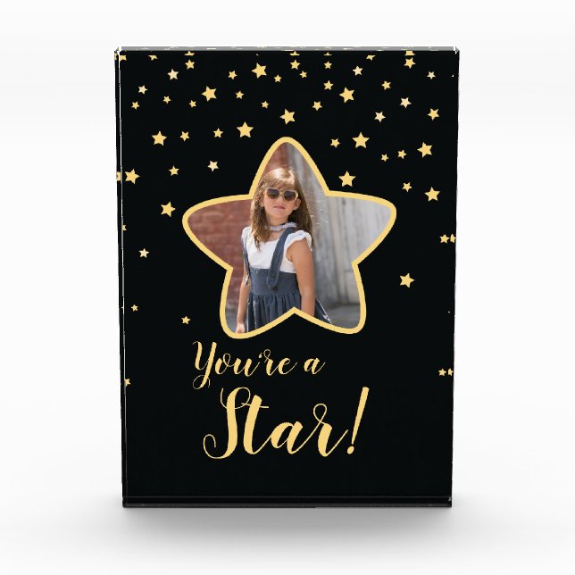 Congratulations You're a Star! Custom Photo Block (Front)