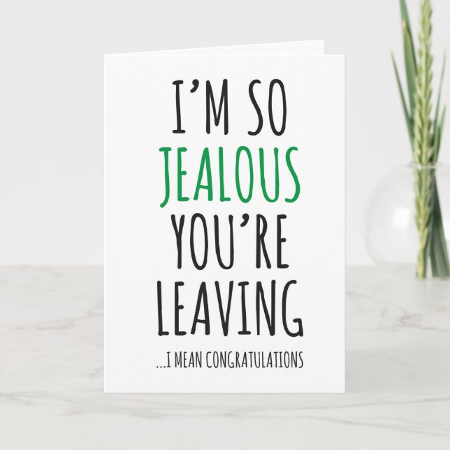 congratulations you're leaving good luck new job card (Front)