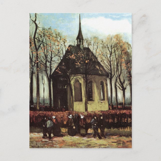 Congregation at Church, Nuenen by Vincent van Gogh Postcard (Front)