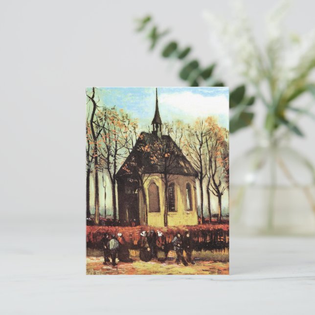 Congregation Leaving Reformed Church Postcard (Standing Front)