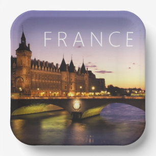 Congress at the River Seine   Paris, France Paper Plate