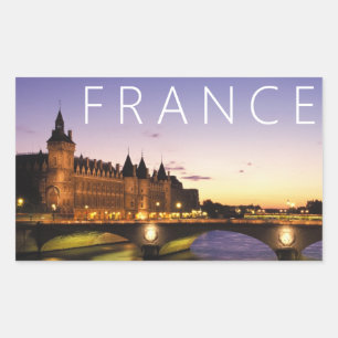 Congress at the River Seine   Paris, France Rectangular Sticker