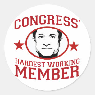 Congress' Hardest Working Member Classic Round Sticker