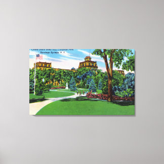 Congress Park View of the Grand Union Hotel Canvas Print