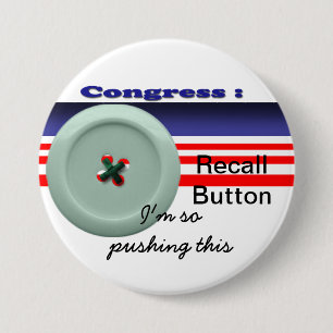 Congress recall 7.5 cm round badge