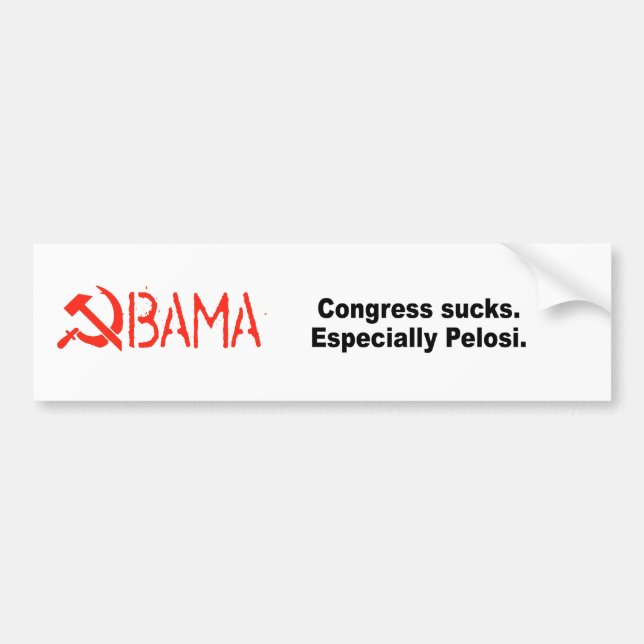 Congress sucks. Especially Pelosi Bumper Sticker (Front)