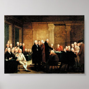 Congress Voting on Declaration of Independence Poster