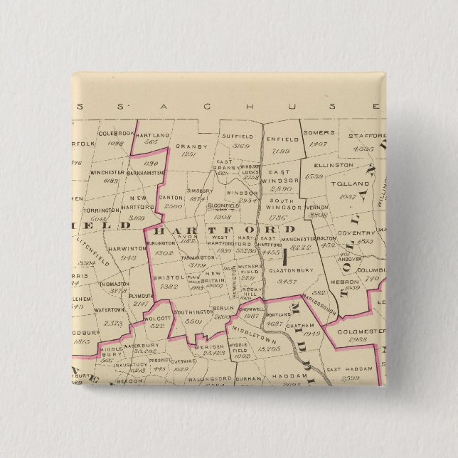 Congressional districts 15 cm square badge (Front)