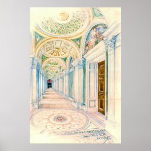 Congressional Library Washington DC 1897 Poster
