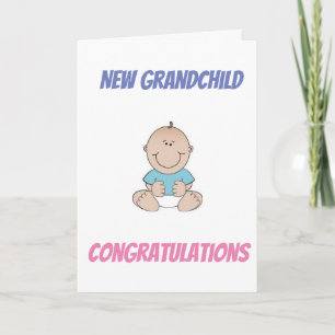 CONGRTULATIONS "GRANDPARENTS" ON NEW GRANDCHILD CARD