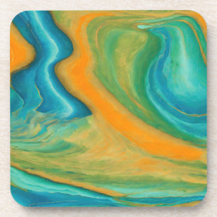“Conil”. A Colourful Abstract Blend Coaster
