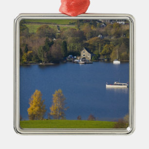 Coniston Water, Lake District, Cumbria, England Metal Tree Decoration