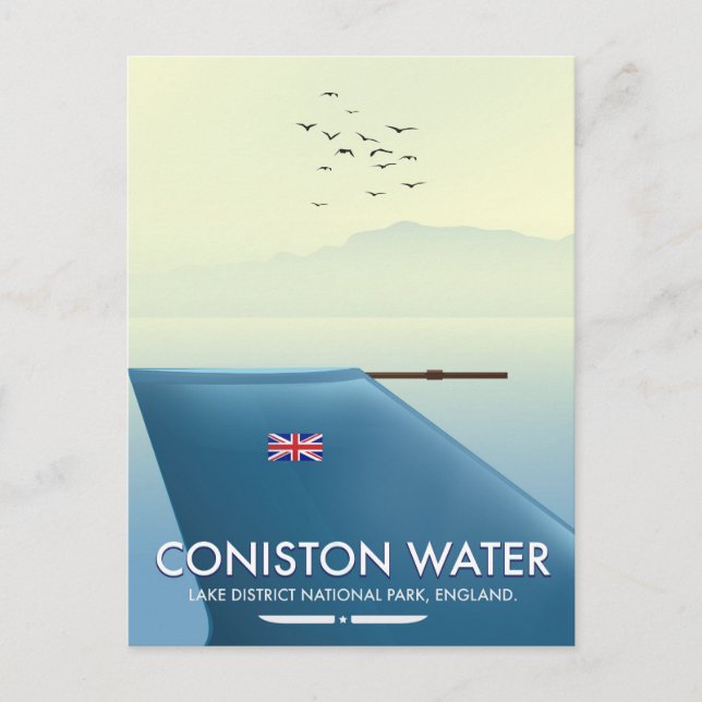 Coniston Water, lake district, England Postcard (Front)