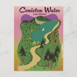 Coniston Water Lake District Postcard