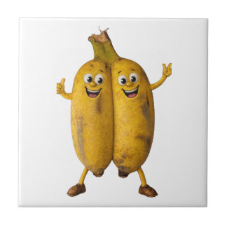 Conjoined Bananas Comedy Duo Tile