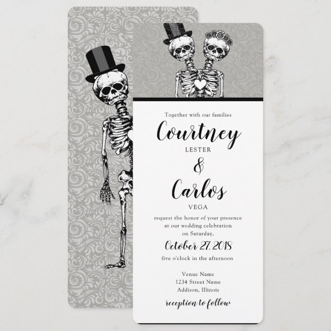 Conjoined Couple Wedding Invitations (Front/Back)