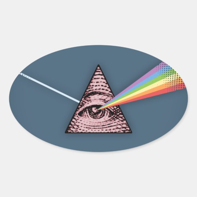 Conjunctivitis Illuminatis Oval Sticker (Front)