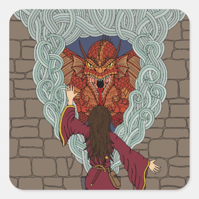Conjuring the Dragon Square Sticker (Front)