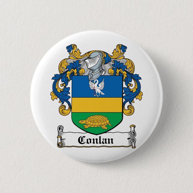 Conlan Family Crest 6 Cm Round Badge (Front)