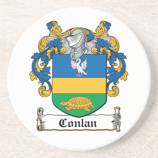 Conlan Family Crest Coaster (Front)