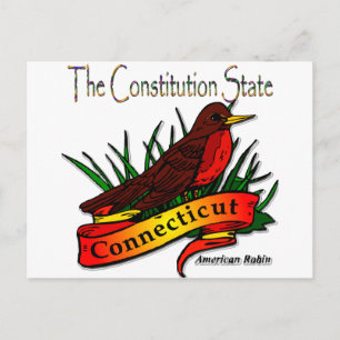 Conn Robin The Constitution State Postcard