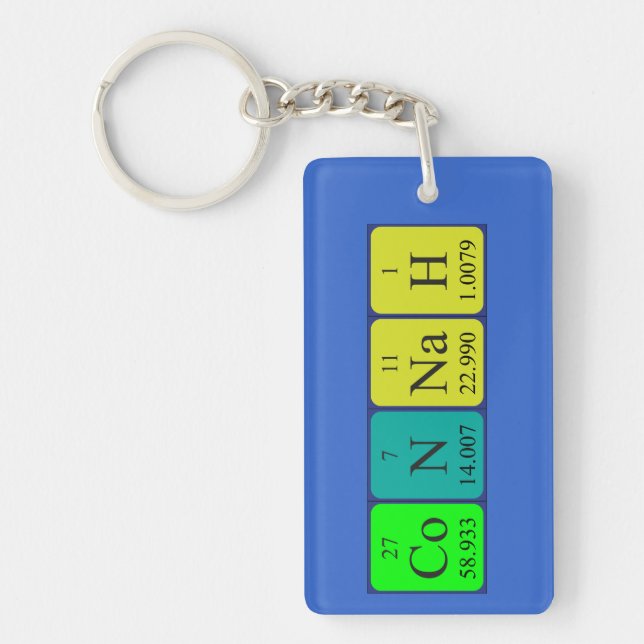 Connah periodic table name keyring (Front)