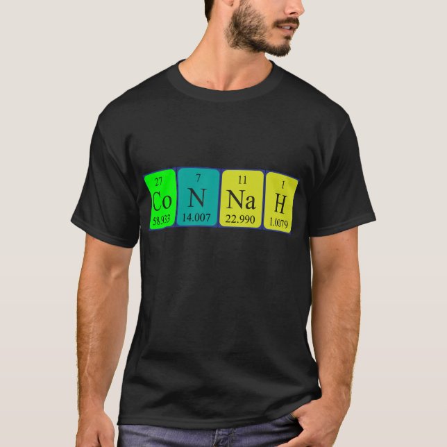 Connah periodic table name shirt (Front)