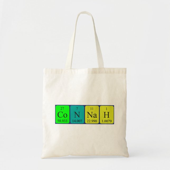 Connah periodic table name tote bag (Front)