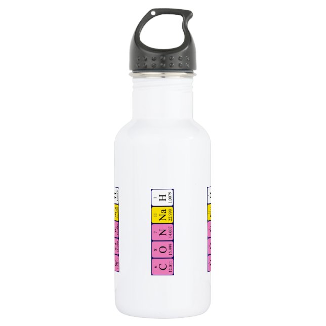 Connah periodic table name water bottle (Front)