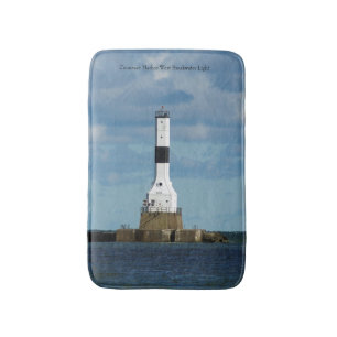 Conneaut Harbour West Breakwater Light bathmat