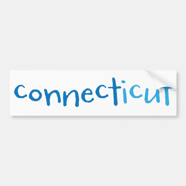 Connect in Connecticut bumper sticker (Front)