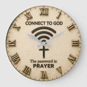 Connect to God Christian Large Clock