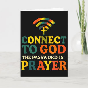 Connect To God - Christian Religious Faith Prayer  Card