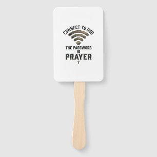 Connect to God Prayer Christian Vector Design_1 Hand Fan
