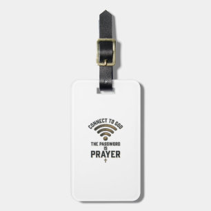 Connect to God Prayer Christian Vector Design_1 Luggage Tag