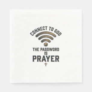 Connect to God Prayer Christian Vector Design_1 Napkin