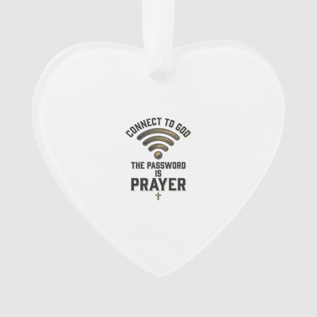 Connect to God Prayer Christian Vector Design_1 Ornament (Front)